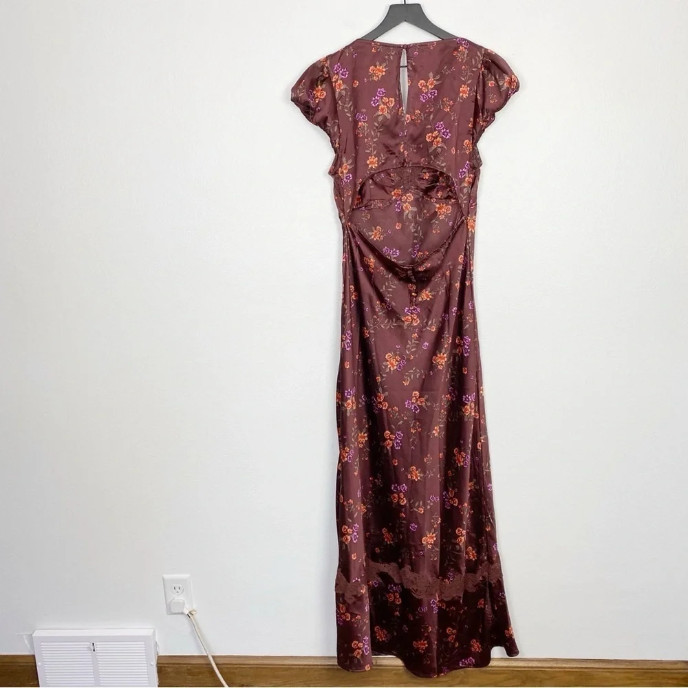 Free People Butterfly Babe Dress in Brown Combo